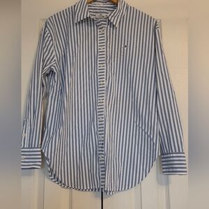 Vineyard Vines Blue And White Striped Womens Shirt, Size 10